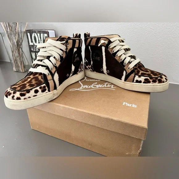 Christian Louboutin Rantus Orlato High Top Flat Shoes 🐯 - Picture 6 of 10